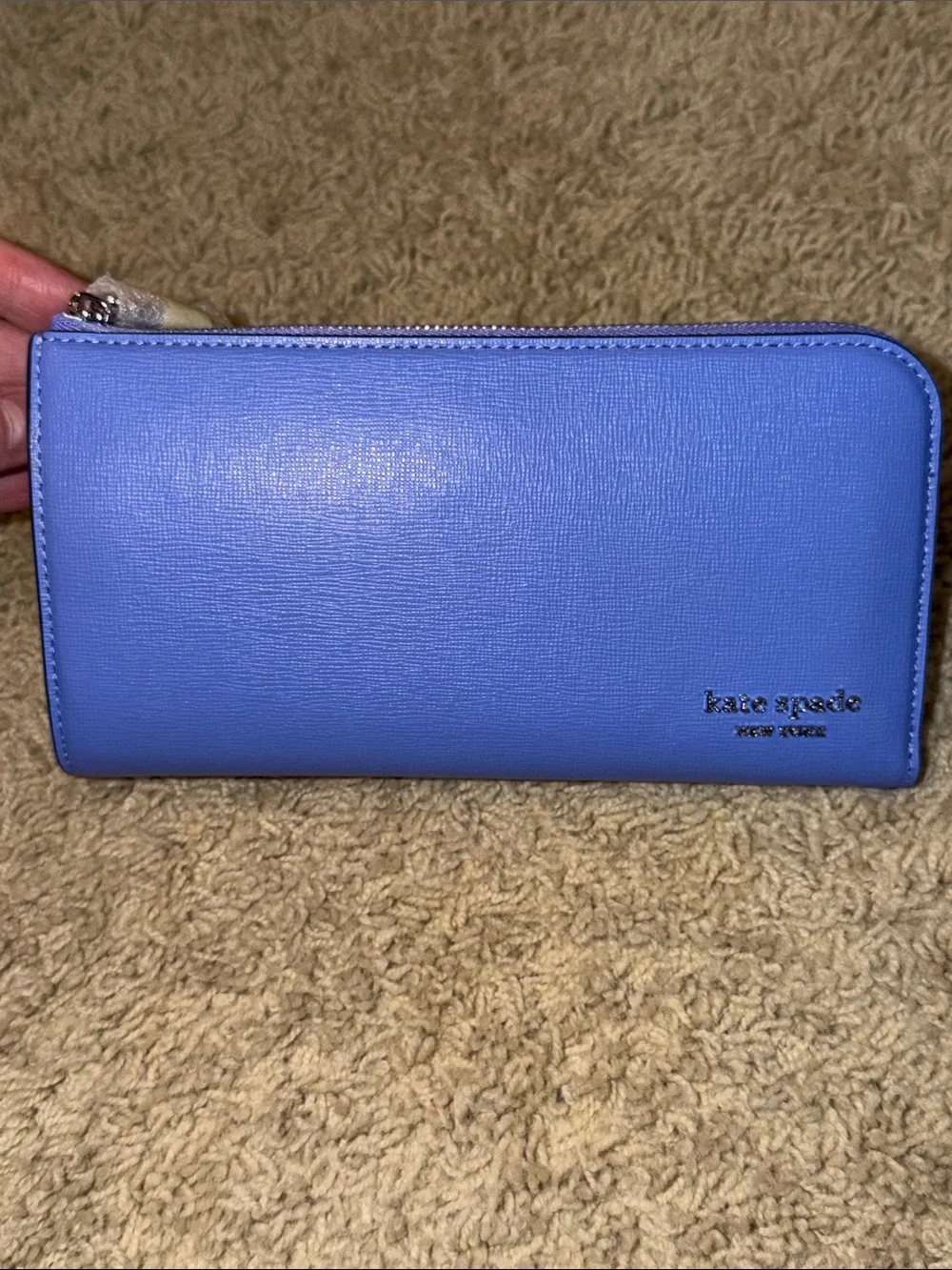 kate spade deep periwinkle zip-around wallet